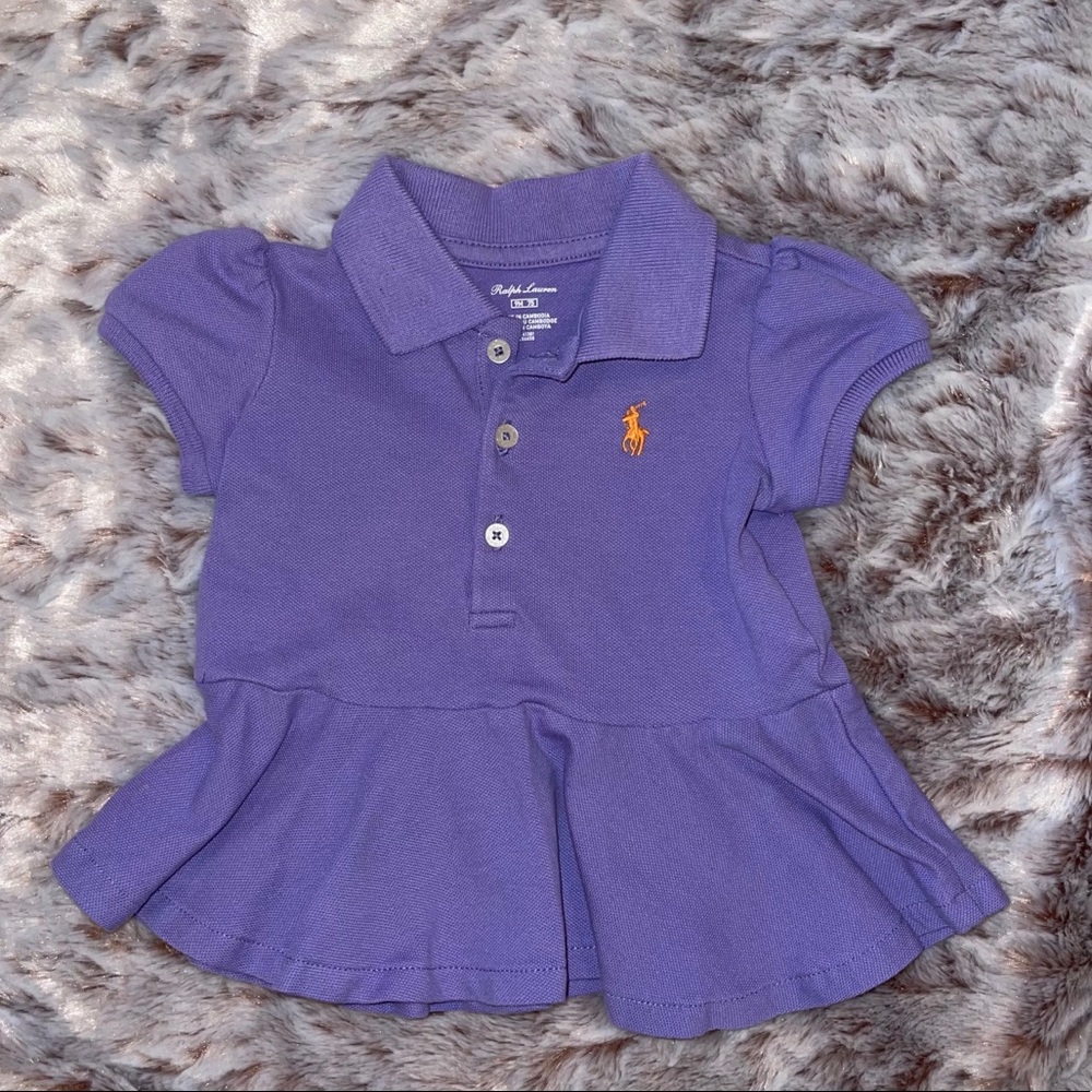 Ralph Lauren Baby Pique Peplum Polo Shirt